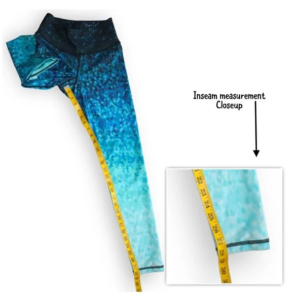Okiino Blue Mermaid Scale Leggings